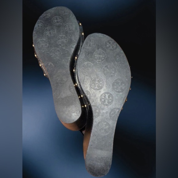 Tory Burch leather platform/wedge slide sandal Wmns sz 6M - Picture 5 of 6